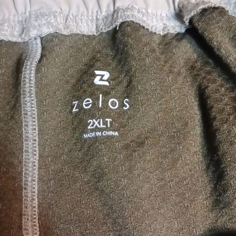 Zelos Waffle Knit Men's Tan & Gray Lounge Sweat Pants Pockets 2XLT New